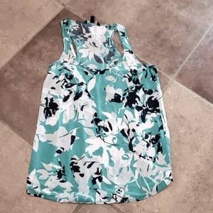 Banana Republic Racer back floral tank EUC